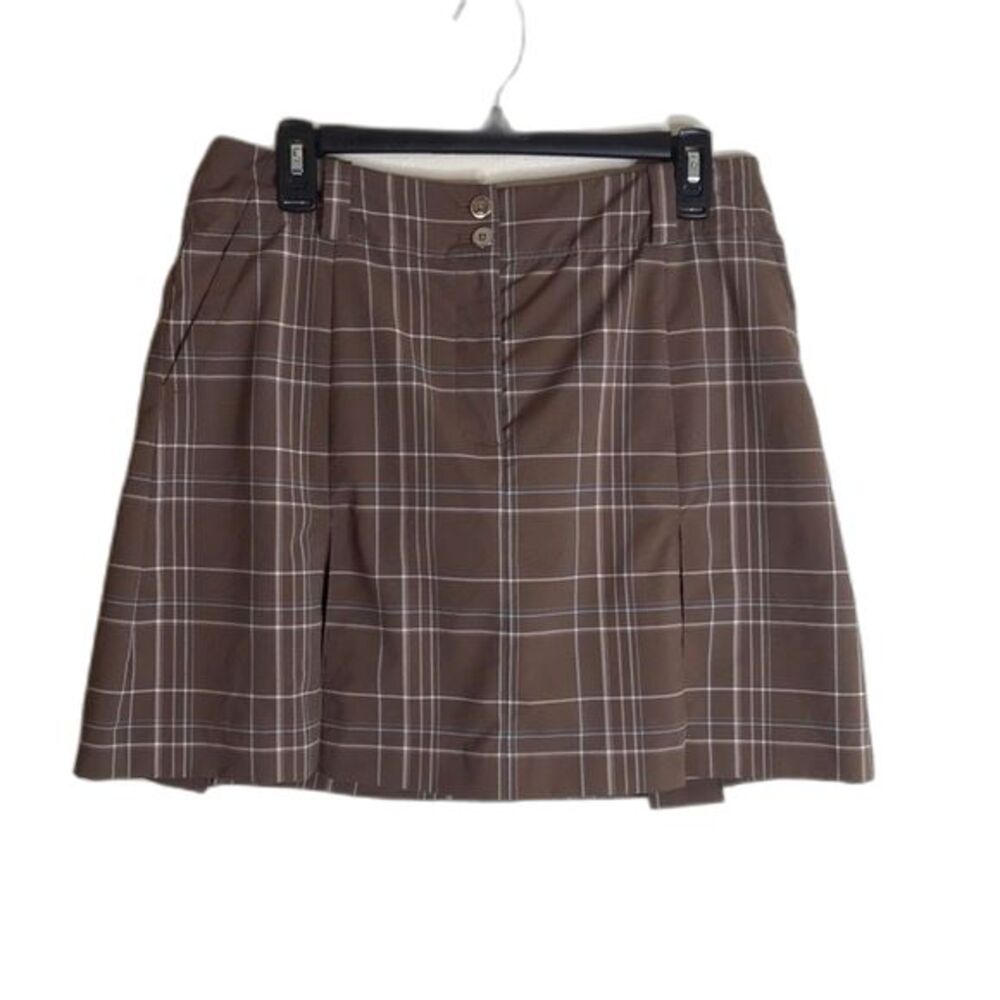 Nike Brown Plaid Golf Skort